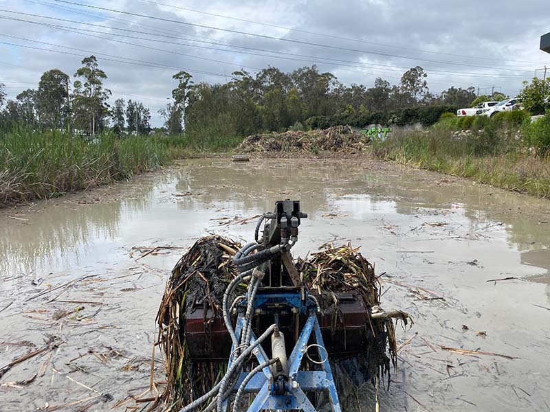 collecting cut material